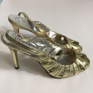 Guess Gold GWPYTHON2 Slingback Heels